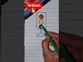 How to draw a traffic lights and colouring| Easy step by step drawing # Shorts # viral # trending
