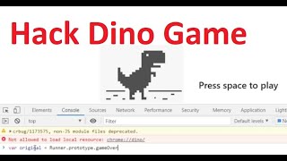 How to Hack Google Chrome Dino Game for Unlimited Score