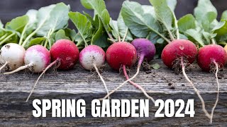 Full Spring Garden Tour 2024. Deep mulch, raised beds, and starting a new no-till garden.