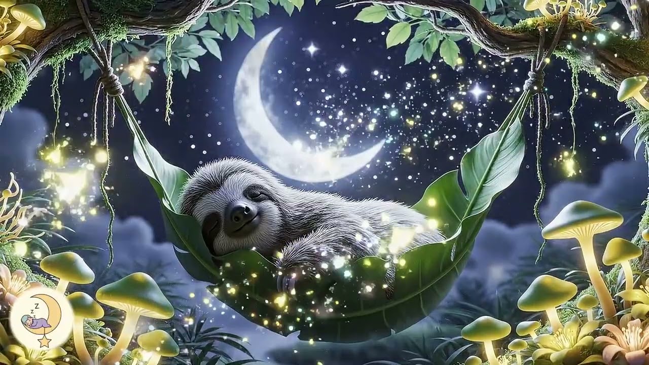 ✨ Endormir Bébé Rapidement | Musique Douce et Paresseux Mignon 🌿 Ambiance Nuit