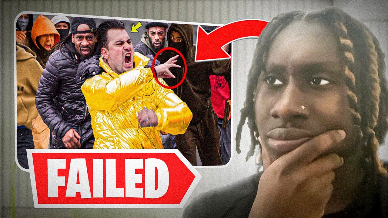 White Boy Throwing up FAKE GANG SIGNS on THUGS in the Hood GONE EXTREMELY WRONG!