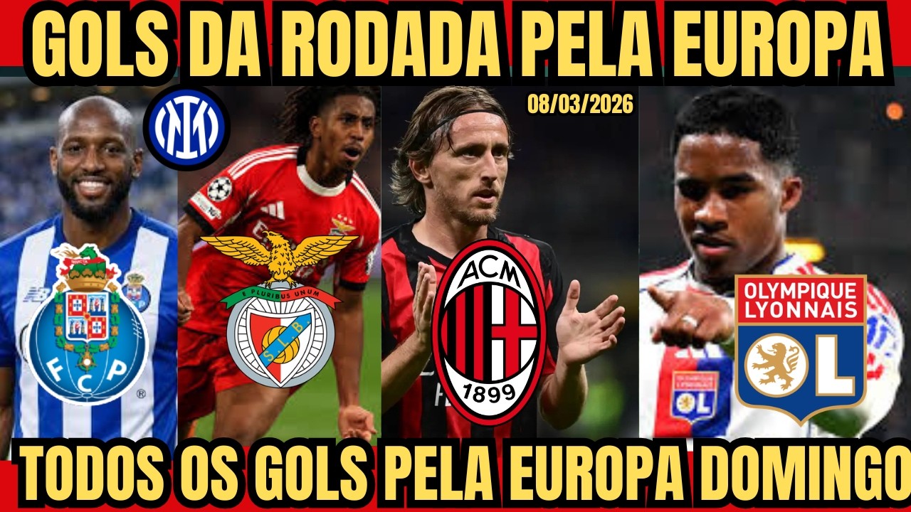 GOLS DE HOJE PELA EUROPA TODOS OS GOLS PELA EUROPA PRINCIPAIS CAMPEONATOS DOMINGO