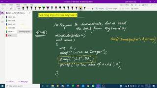 Reading Inputs from Keyboard in C Programming || Prof. Lalit Mohan Ray