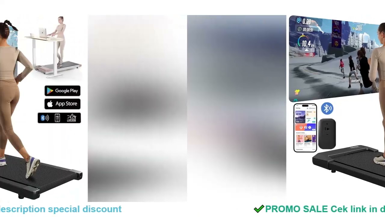 300lbs Treadmill for Home 2.5HP Treadmills Walking Pad LCD Digital Data Display 2in1 Walking Running