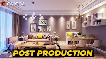 CORONA RENDER Post Production Night All Element + Photoshop tutorial