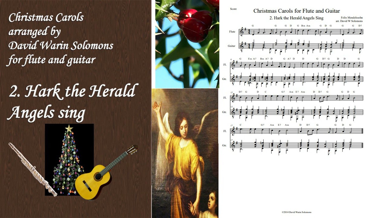 Easy Christmas Carol arrangements for flute and guitar