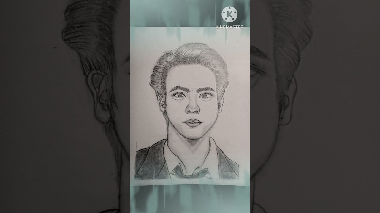 BTS jin drawing||