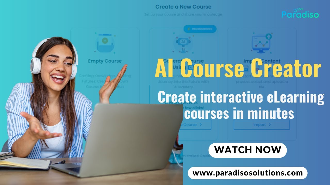 Ai Course Creator | Paradiso eLearning Authoring Tool - YouTube