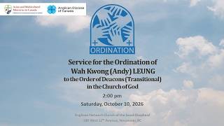 2026-10-10 Service for the Ordination of Wah Kwong (Andy) LEUNG