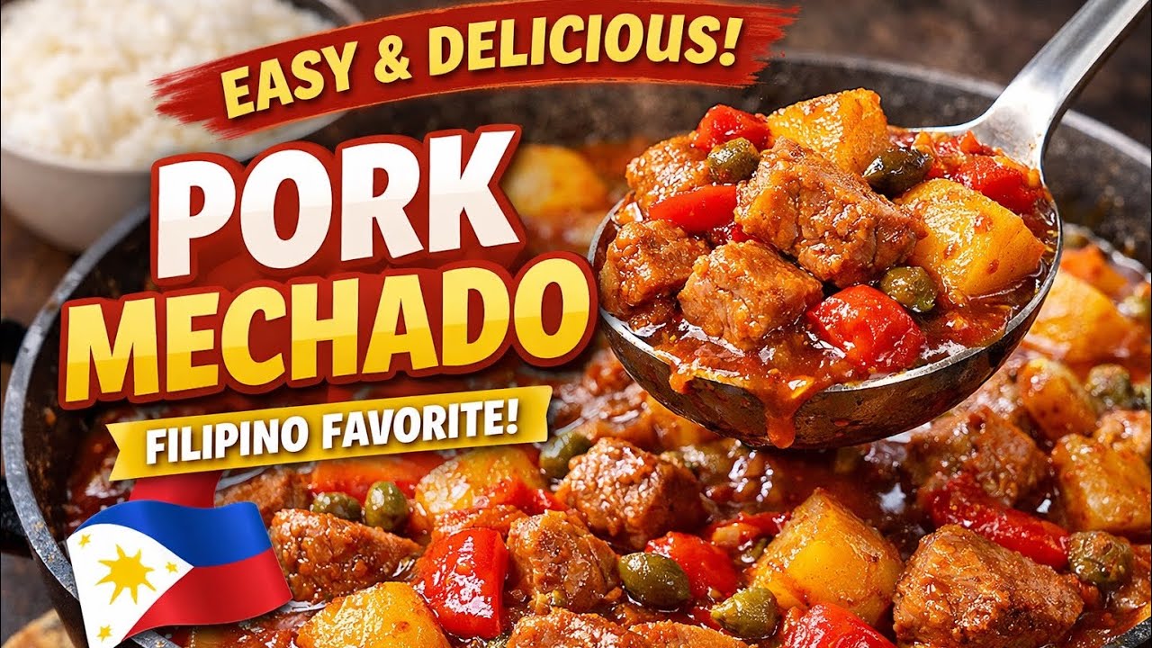 Простой рецепт свиного мечадо | Филиппинская домашняя еда в упрощенном виде / Как приготовить меч...