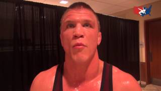 Andrew Howe (Oklahoma) after 174 lbs. Round of 32 NCAAs victory