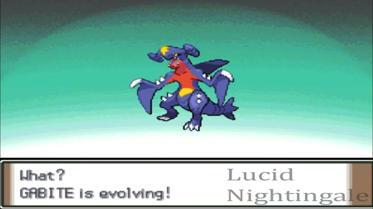 Pokemon Platinum Gible Evolves to Gabite and to Garchomp YouTube