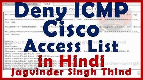 ✅ Configure Access List to Block ICMP protocol | Ping using extended ACL on Cisco Router in Hindi