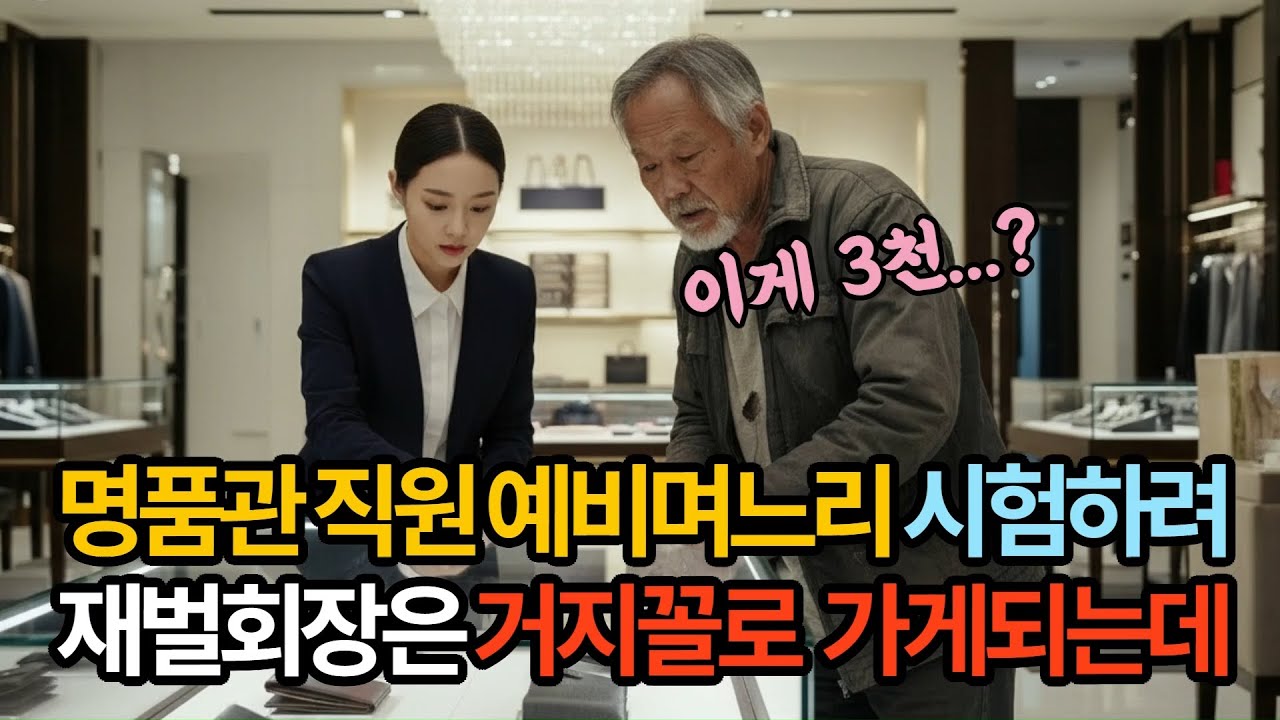 명품관 직원 예비 며느리 시험하려 재벌회장은 거지꼴로 명품관에 가게 되는데  | 노후이야기 | 시니어사연 | 오디오북