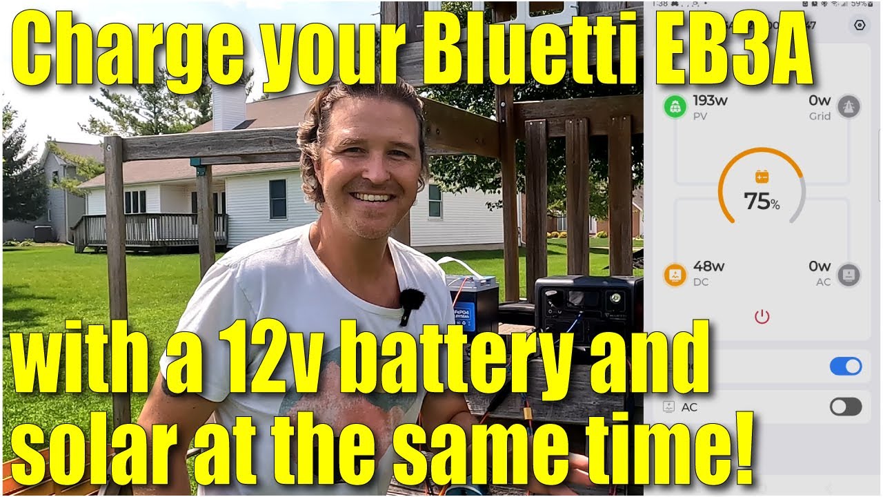 Bluetti EB3A Charging Methods! Connect external 12v battery and charge