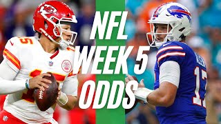 NFL Opening Lines Report | Week 5 NFL Odds | Point Spreads, Moneylines, Totals