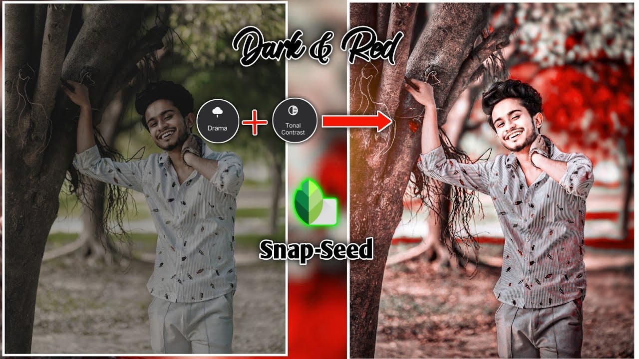 Snapseed photo editing tutorial 2022 | snapseed dark and Red tone photo editing | background editing