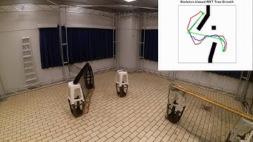 Faster RRT-based Nonholonomic Motion Planning using Skeleton-constrained Path Biasing (skilled-RRT)