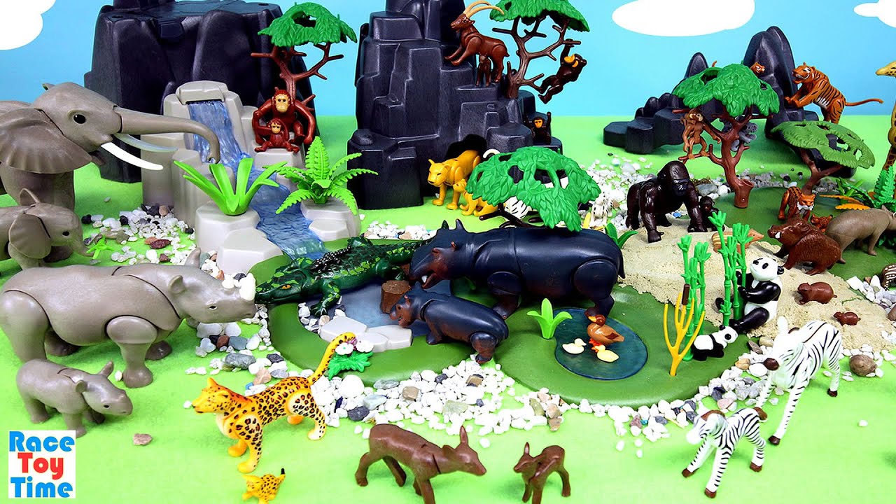 Safari Sets with Playmobil Animal Figures Collection - YouTube