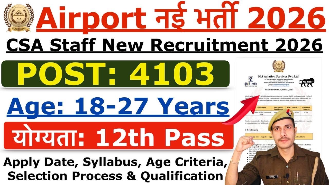 Airport Recruitment 2026 | Airport New Vacancy 2026 | Age, Syllabus & Selection Process Details