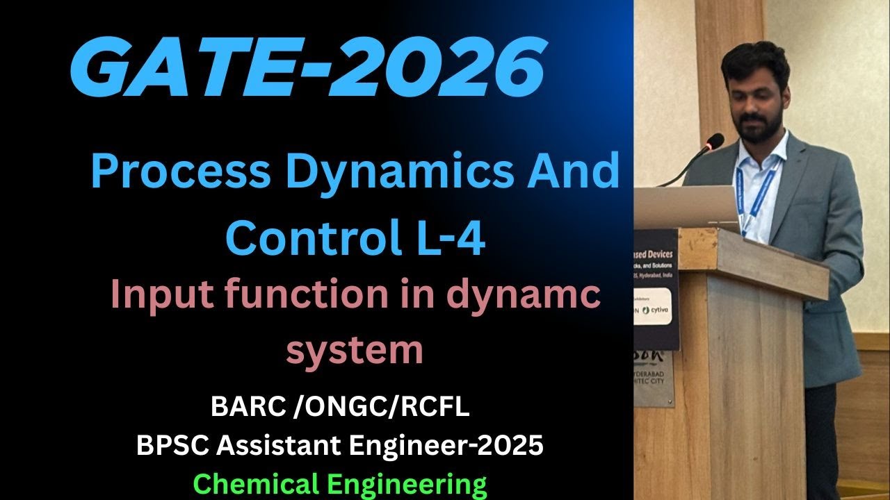 Process dynamics and control L-4 various inputs in dynamic system - YouTube