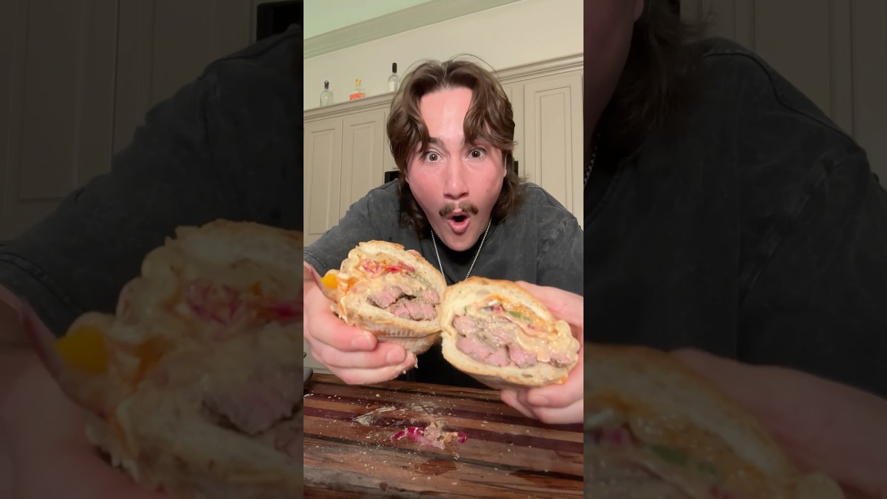 Maybe the best steak sandwich ever. Cook book link in bio