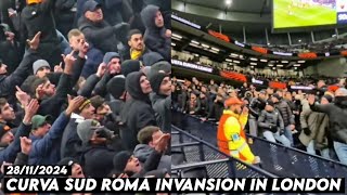 Curva Sud Roma Invansion In London Tottenham Hotspur Vs As Roma 28112024