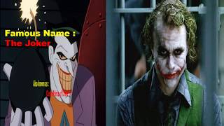 Real and  Popular Names of all the characters of Batman -Part 1