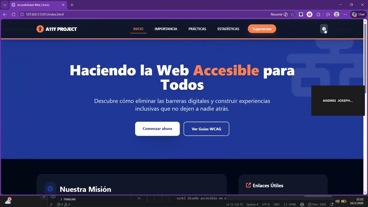 Reestructuración de página con framework css Andre’s Joseph Santos Chuchuca