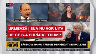 Traian Băsescu comentează declarațiile lui Trump despre Strâmtoarea Ormuz.Știri B1TV_31 martie 2026 screenshot 2