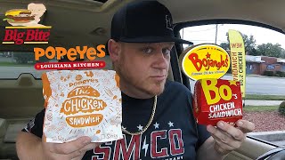 Bojangles VS Popeyes ⭐Chicken Sandwich Showdown⭐ Food Review!!!