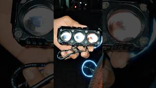 3 Lens fog light testing🔥|| install in fatbike|| modification  @07modifiedcycle #modificition
