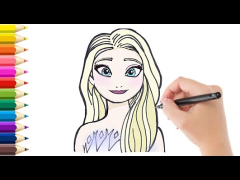 Como Dibujar a Elsa de Pelo Suelto Fronze 2 / How to Draw Elsa with Loose  Hair Frozen 2 - thptnganamst.edu.vn