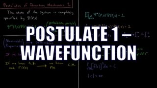 Quantum Chemistry 4.1 - Postulates of Quantum Mechanics 1: Wavefunction