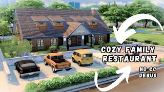 Sims 4 Cozy Family Restaurant //speed build // no cc // debug