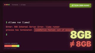 Why Llama 2 Crashes on 8GB Jetson (Memory Architecture Explained)