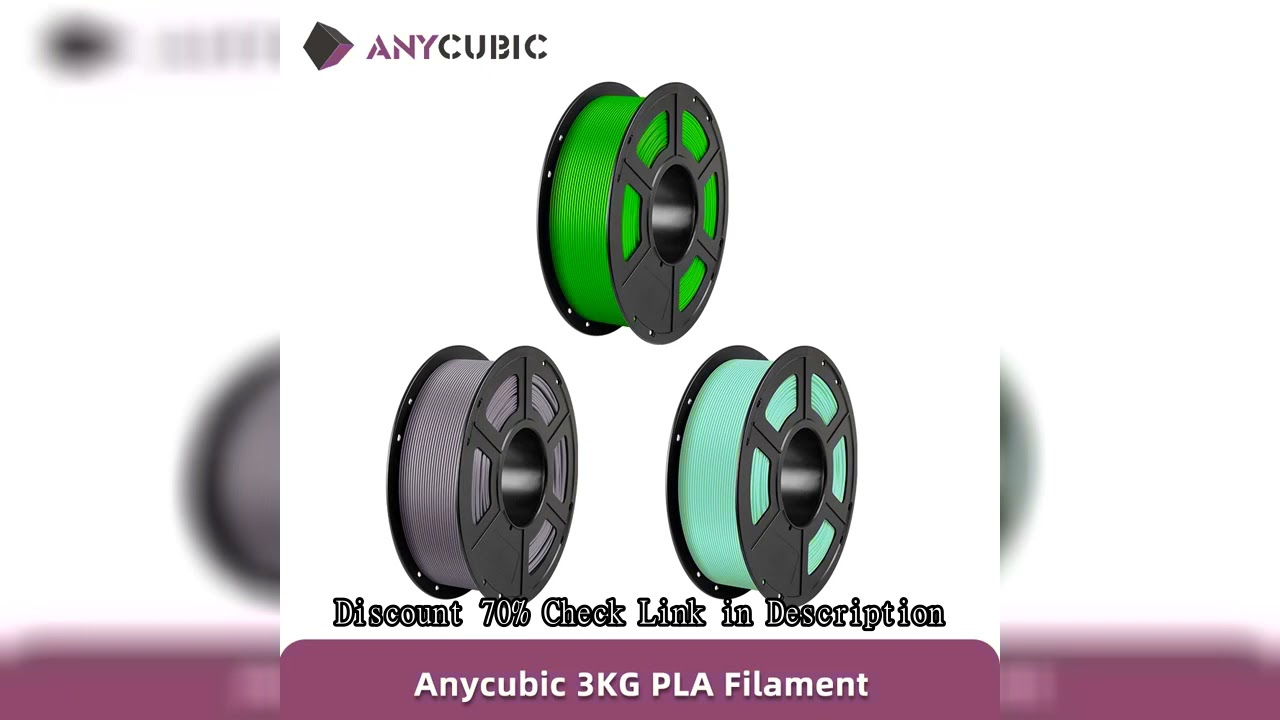 ANYCUBIC 3D Printer PLA Filament Multicolor 1.75mm 3kg Plastic Rubber Consumables Material For FDM 3