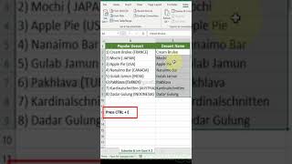 Flash fill shortcut | excel tutorial | #Shorts screenshot 2