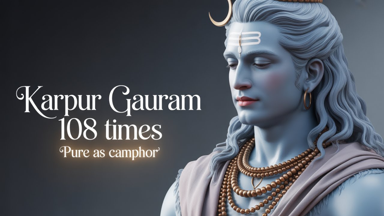 🤍 Karpur Gauram Karunavataram | Ancient Shiva Mantra (Full Lyrics & Meaning) 🕉️