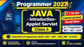 Class 4 Java Introduction| Applet | Servlet | RSPC Programmer | Computer Teacher