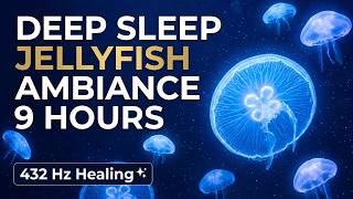 9 HOURS Deep Sleep Jellyfish Ambiance 🌊 432Hz Healing Frequency for Insomnia & Sleep Problems