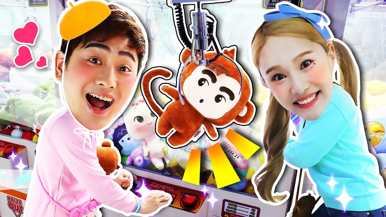 강이VS지니 어린이날 인형뽑기 대결 놀이 claw machine challenge