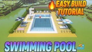 🔥 Easy Minecraft Swimming Pool Build Tutorial | Modern Pool Design (Step by Step)