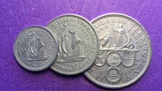 1965 UK British Caribbean Territories Collection 10 through 50 Cents