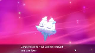 20191207105821 Pokemon Shield Snip 100 - Vanillish Evolved into Vanilluxe