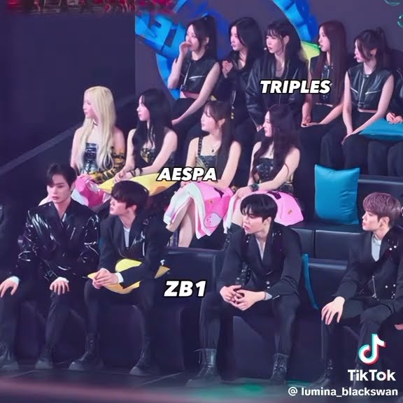 Idols reacting to Belle Highnote in Hanteo Music award #belle #kissoflife #julie #natty #hanuel
