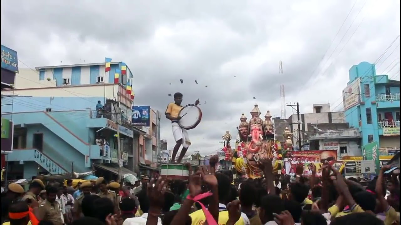 Local Drum Music in tamilnadu for ganesh sathurti oorvalam