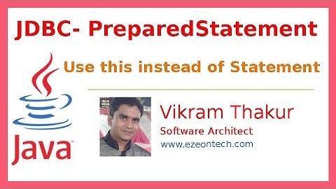 5 - JDBC PreparedStatement - Java Training By eZeon