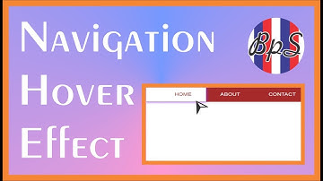 Navigation Hover Effect using HTML & CSS || BPS