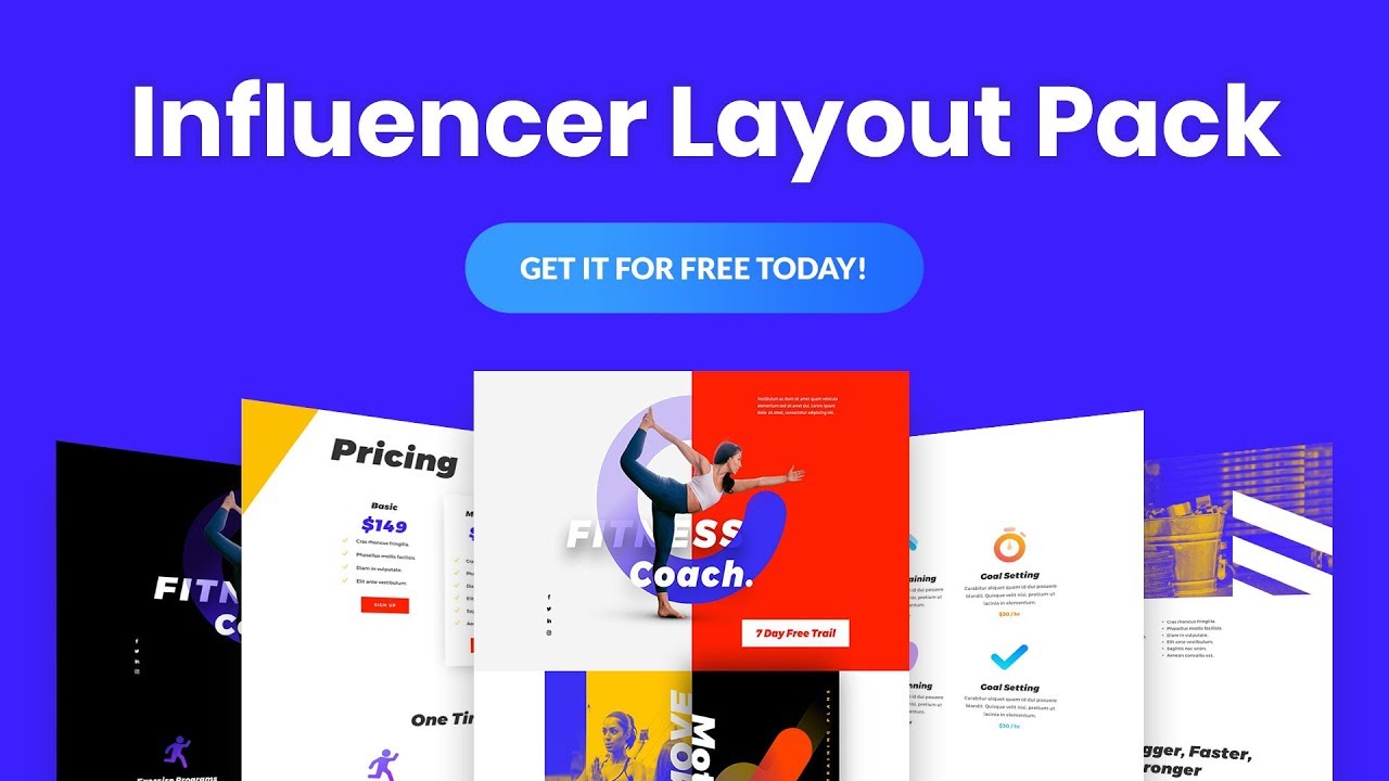 Get a FREE Fitness Coach Layout Pack for Divi